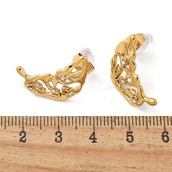 304 Stainless Steel Rhinestone Stud Earrings&nbsp;EJEW-M069-05G