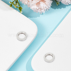 2Pcs 925 Sterling Silver Spring Gate Rings with 925 Stamp&nbsp;STER-CN0001-45
