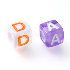 DIY 26 Letter Acrylic Beads Stretch Bracelets Kits for Children's Day&nbsp;DIY-LS0001-04