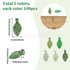 500Pcs 5 Colors Transparent Acrylic Charms&nbsp;TACR-SP0001-35