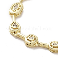 Brass Micro Pave Cubic Zirconia Chain Necklaces &nbsp;NJEW-L170-11G-01