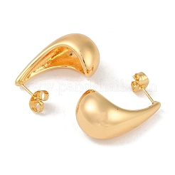 201 Stainless Steel Teardrop Stud Earrings&nbsp;EJEW-I309-21B-G