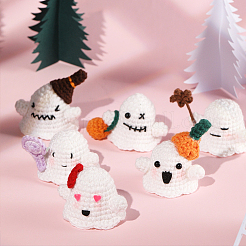 1 Set Halloween Theme DIY Ghost Knitting Kits for Beginners&nbsp;DIY-SC0026-51