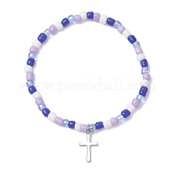 Adjustable Glass Beaded Charm Bracelets&nbsp;BJEW-JB13287