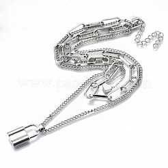 Zinc Alloy 3 Layered Necklaces&nbsp;NJEW-N047-004-RS