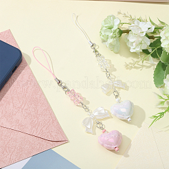 4Pcs 2 Colors Alloy with Acrylic Keychain&nbsp;AJEW-GL0002-69