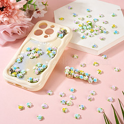 200Pcs Flower Opaque Resin Cabochons&nbsp;CRES-TA0001-73