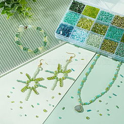 6178Pcs 15 Style Glass Round Seed & Bugle Beads&nbsp;SEED-PH0001-85