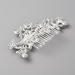 Wedding Bridal Alloy Rhinestone Hair Combs&nbsp;MRMJ-WH0012-29
