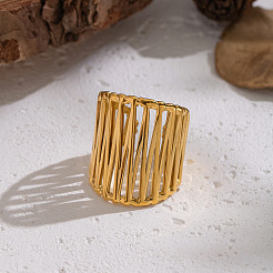 304 Stainless Steel Cross Design Open Cuff Rings for Women&nbsp;QC9430