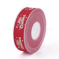 Polyester Grosgrain Ribbon for Christmas&nbsp;SRIB-P013-D02