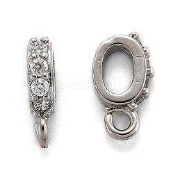 Brass Micro Pave Cubic Zirconia Tube Bails&nbsp;ZIRC-H119-11P