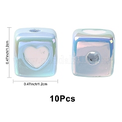 10Pcs Opaque Acrylic Enamel Beads&nbsp;ACRC-FS0001-02B