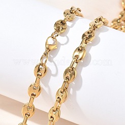 7MM 304 Stainless Steel Coffee Bean Chain Necklaces&nbsp;NJEW-G203-01G