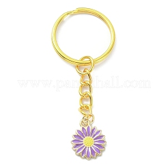 Alloy Enamel Flower Pendant Keychains&nbsp;KEYC-JKC00528
