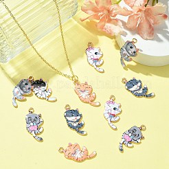 30Pcs 6 Colors Alloy Enamal Pendants&nbsp;FIND-CJ0001-83