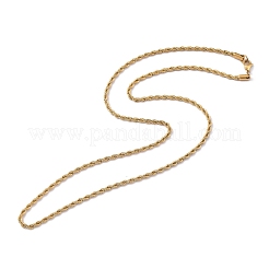 Ion Plating(IP) 304 Stainless Steel Rope Chain Necklaces&nbsp;NJEW-F226-03G-11