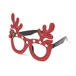 Christmas Plastic & Non-woven Fabric Glitter Glasses Frames&nbsp;AJEW-E053-01E