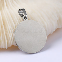 Feng Shui Enamel 304 Stainless Steel Pendants&nbsp;STAS-O079-06P