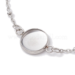 2Pcs 2 Colors 304 Stainless Steel Satellite Chain Bracelet Makings&nbsp;BJEW-JB10587
