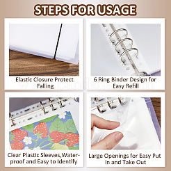 Plastic Binder Cover with Rubber Band and Inner Paper File&nbsp;AJEW-WH0270-677