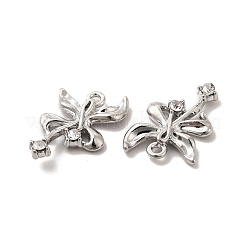 Clear Glass Bowknot Pendants&nbsp;PALLOY-E024-22P