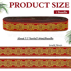 Ethnic Style Embroidery Polyester Ribbons&nbsp;OCOR-WH0109-042A-01