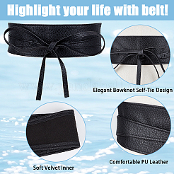 2Pcs 2 Colors Imitation Leather Wrap Around Waist Bands&nbsp;AJEW-CP0008-08B