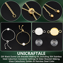 DIY Blank Dome Link Bracelet Making Kit&nbsp;DIY-UN0005-27
