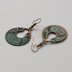 Ethnic Style Alloy Geometric Dangle Earrings with Iron Pins for Women&nbsp;EJEW-WH0047-90C