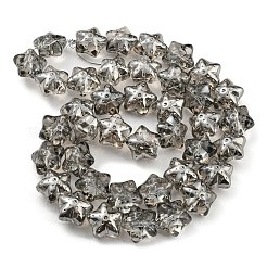 Pearl Luster Plated Electroplate Transparent Glass Beads Strands&nbsp;EGLA-G037-07A-PL01