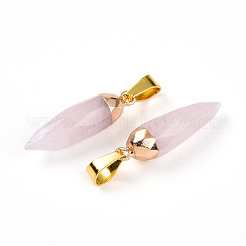Natural Rose Quartz Pendants&nbsp;G-N345-01C