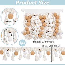 1Pc Polyester Trim Ball Fringe Ribbon&nbsp;OCOR-PH0006-44