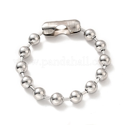 Tarnish Resistant 304 Stainless Steel Ball Chain Necklace & Bracelet Set&nbsp;STAS-D181-02P-02A