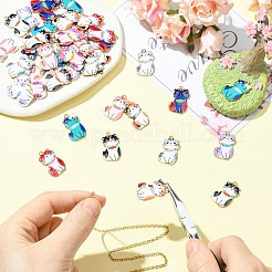 45Pcs 9 Colors Alloy Enamel Pendants&nbsp;ENAM-CJ0007-31