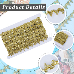 13.6~15 Yards Filigree Polyester Lace Ribbon&nbsp;DIY-GF0007-67A