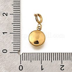 Flat Round 304 Stainless Steel Pendant Decorations&nbsp;STAS-H202-32G