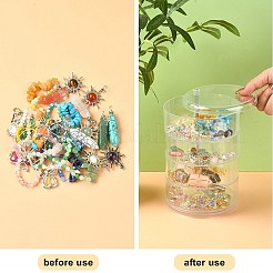 Rotatable 4-Layer Plastic Jewelry Storage Box&nbsp;AJEW-YW0001-14