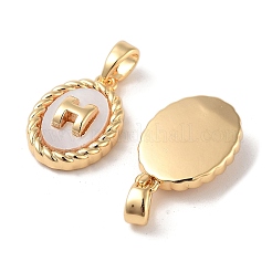 Brass & Shell Pendants&nbsp;KK-B102-28G