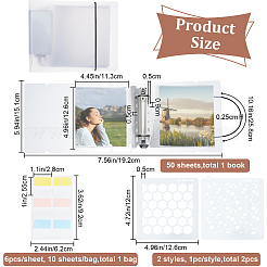 Square PVC Loose Leaf Binder Postcard Phote Album with 50 Pockets Transparent Sleeve Protectors Sets&nbsp;DIY-CP0008-01
