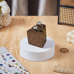 2-Slot Wood Finger Rings Display Stands&nbsp;RDIS-WH0006-33