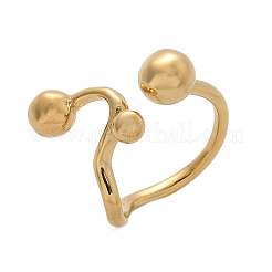304 Stainless Steel Round Cuff Rings for Women&nbsp;RJEW-A063-01B-G