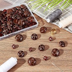 100Pcs 1-Hole Plastic Buttons&nbsp;BUTT-CA0001-05B