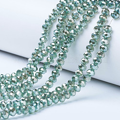 Electroplate Glass Beads Strands&nbsp;EGLA-A034-T6mm-C