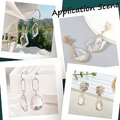 10Pcs 5 Styles Brass Glass Pendants&nbsp;KK-CN0002-70