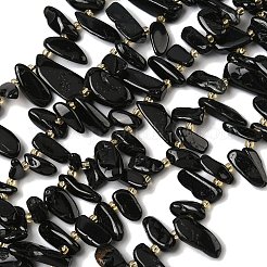 Natural Black Tourmaline Beads Strands&nbsp;G-Z130-A03-02