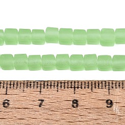 Transparent Frosted Glass Beads Strands&nbsp;GLAA-N072-01A-A08
