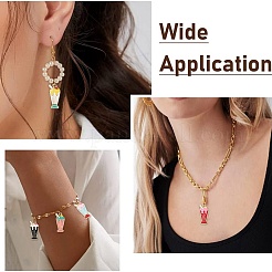 40Pcs 8 Styles Alloy Enamel Pendants&nbsp;ENAM-CJ0003-15