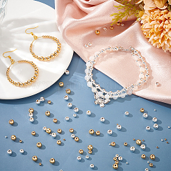 300Pcs 2 Colors 5 Sizes Rack Plating Brass Beads&nbsp;KK-PH0006-43