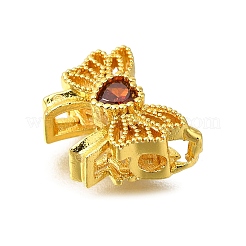 Rack Plating Brass Micro Pave Cubic Zirconia Beads&nbsp;KK-F883-03G